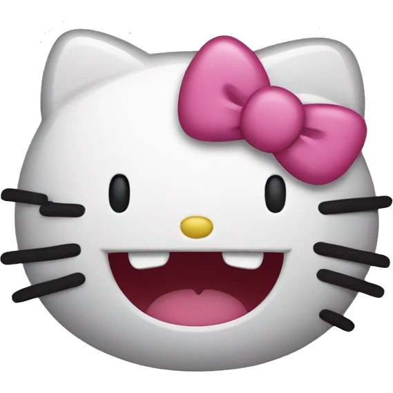 Hello kitty smiling emoji