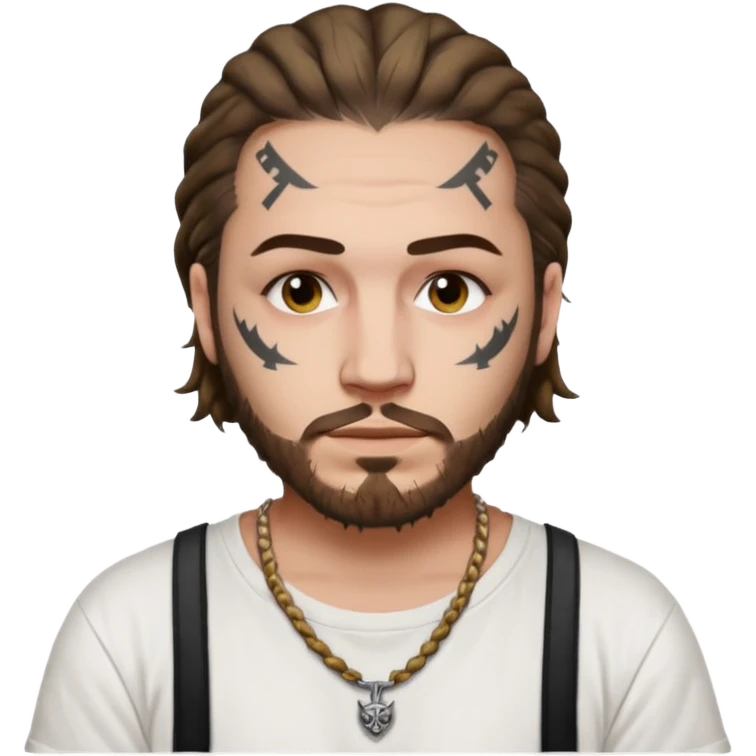 face tattoo post malone emoji