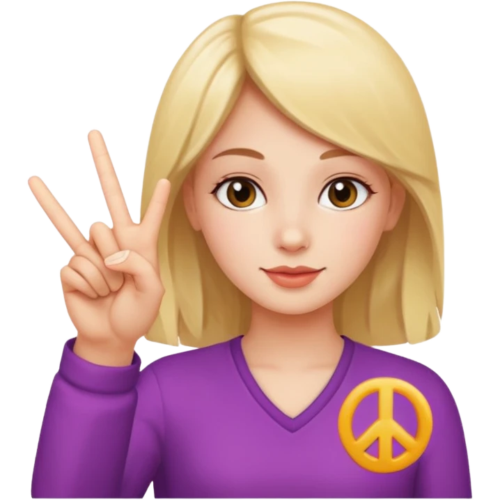 Kissey peace sign  emoji