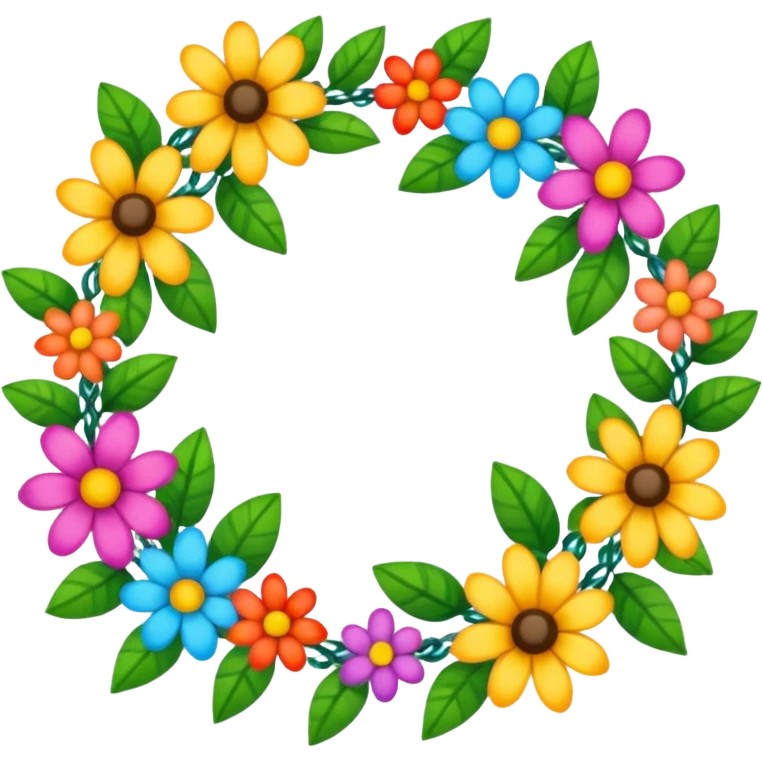 two flower garlands next to each other emoji