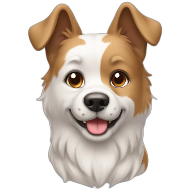Chien qui monte sur chat emoji