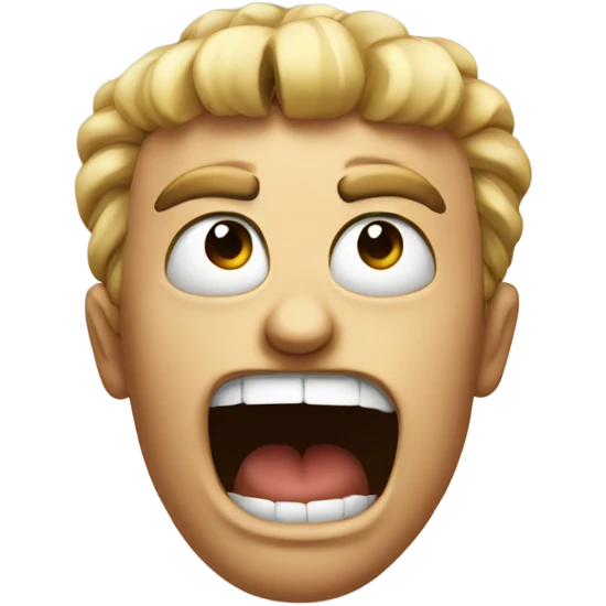 Mad face with fist in air emoji