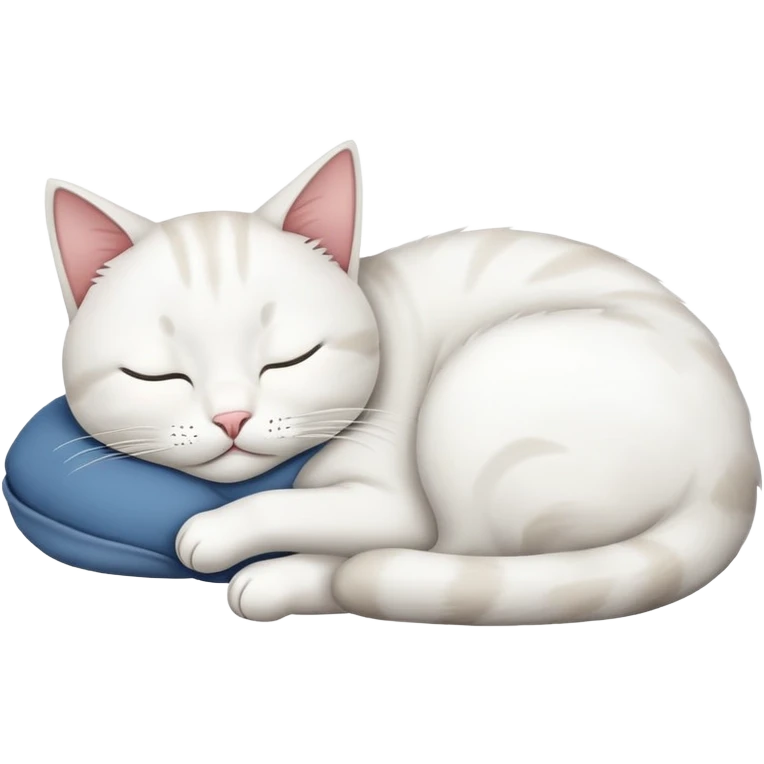 Cat sleep white emoji
