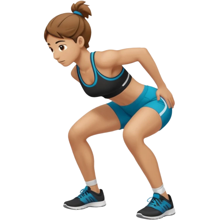 persona haciendo burpees emoji