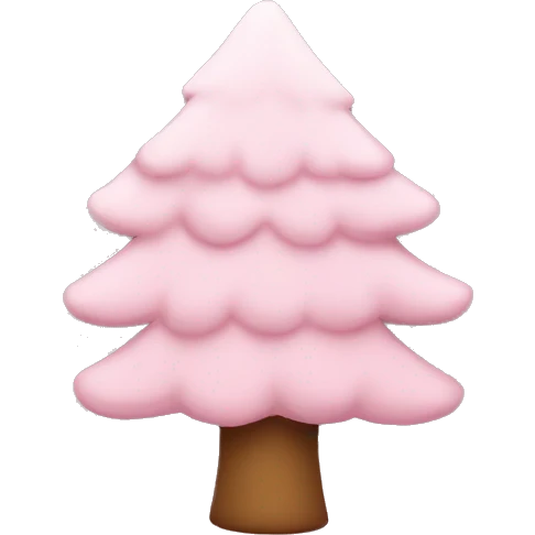 christmas tree soft pink color  emoji