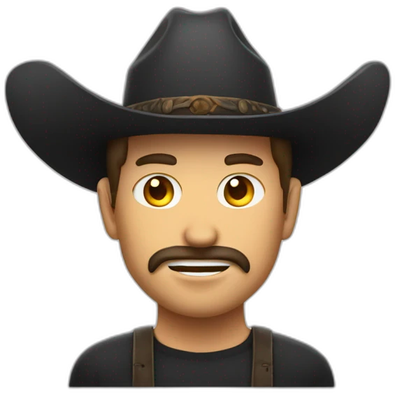Hombre cara de diablo con sombrero galera emoji