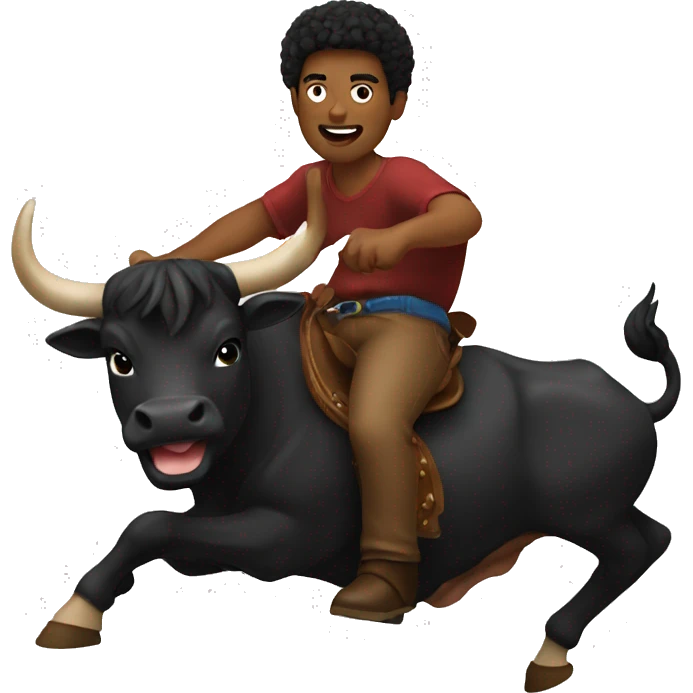 Me riding a bull emoji