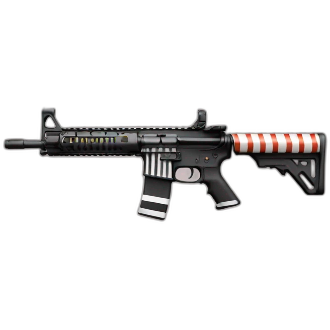ar15 with horizontal stripes emoji