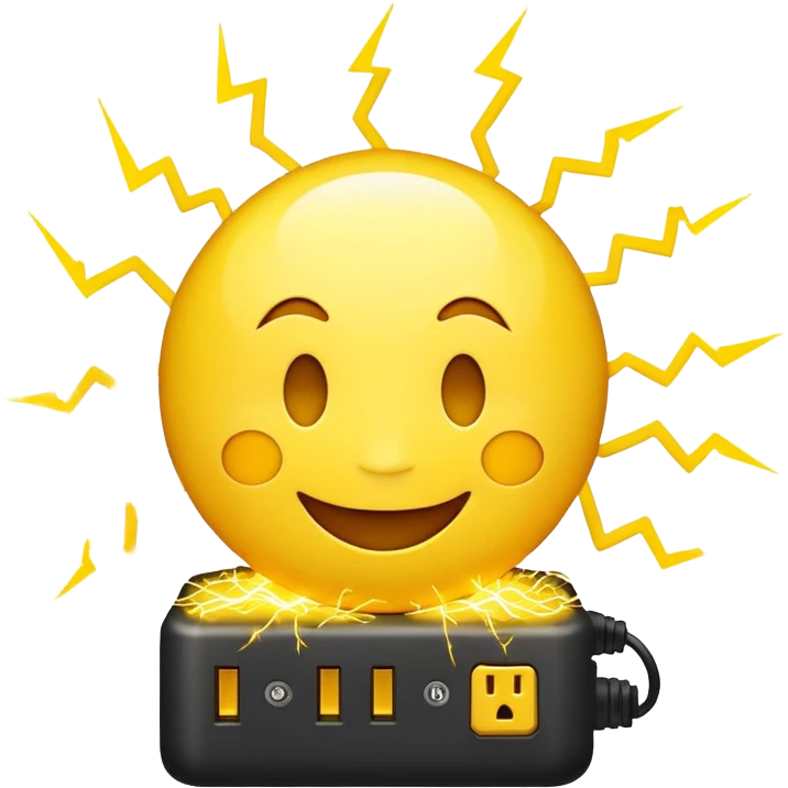 happy face with pile of power emoji