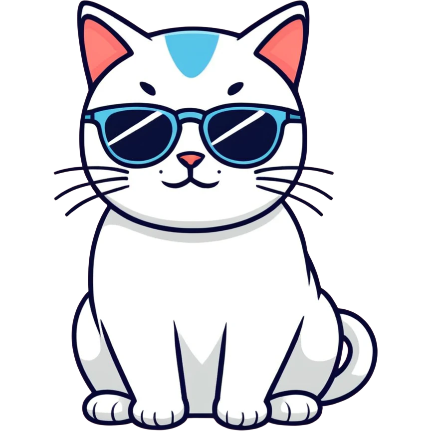 Cat with sunglasses emoji