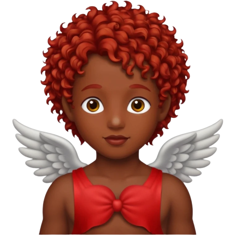 Cupid with 👨🏿‍🦰 emoji