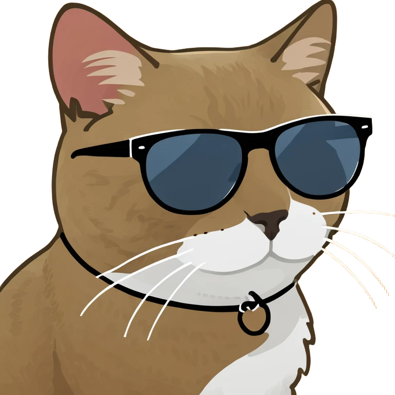 Cat with sunglasses emoji