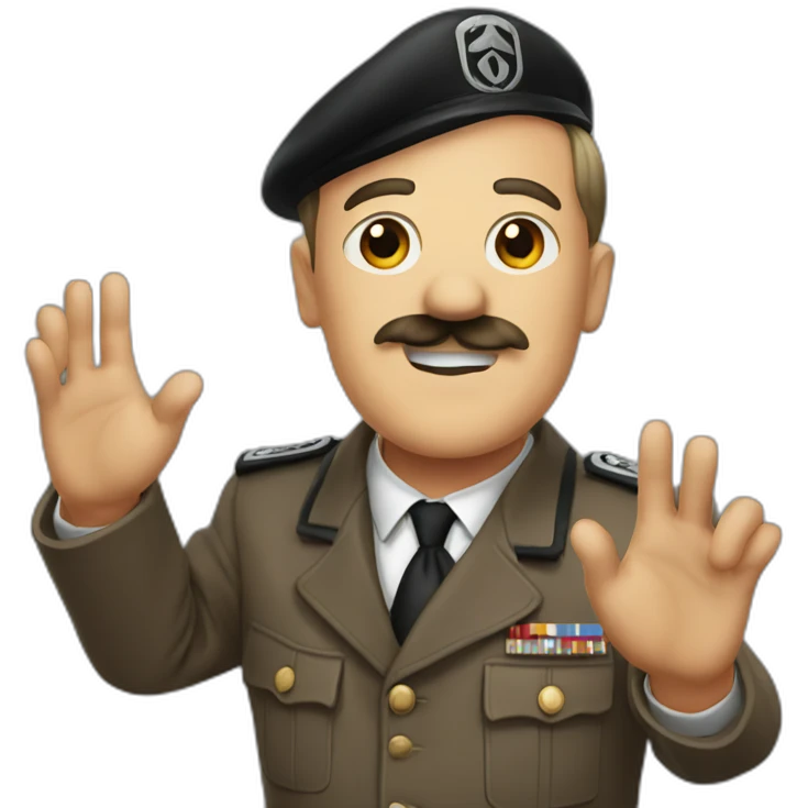 Hitler waving emoji