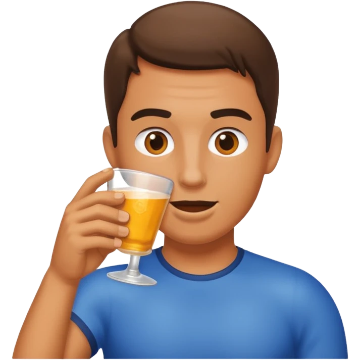 Person drinking buzzball emoji