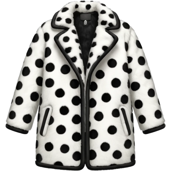 Dalmatian print fur coat  emoji