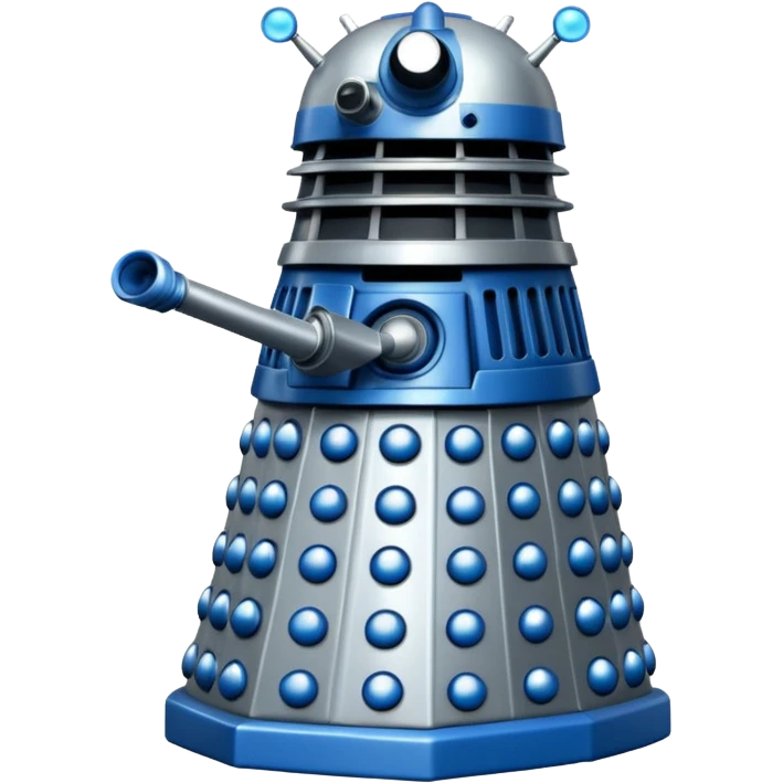 dalek silver and blue  emoji