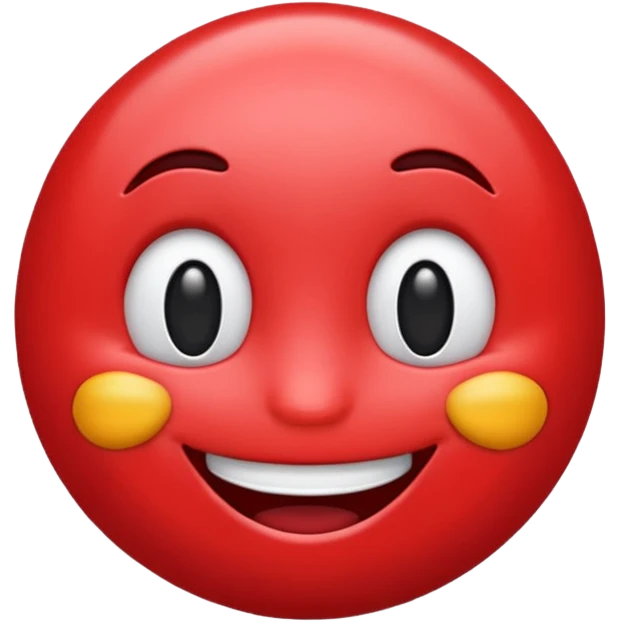 A red colour high quality 3d emoji emoji