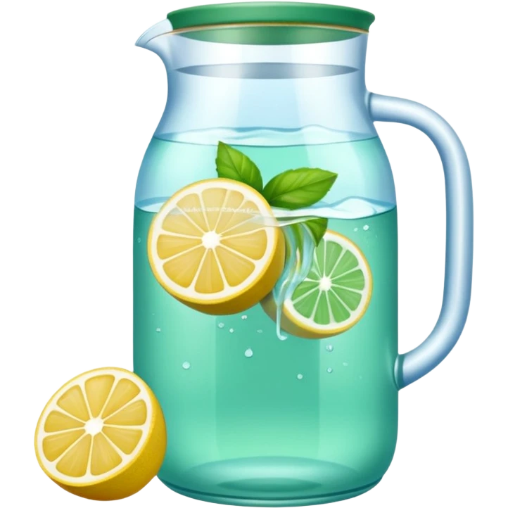Una jarra de agua de sabor emoji