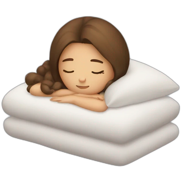 brown hair girl sleeping emoji