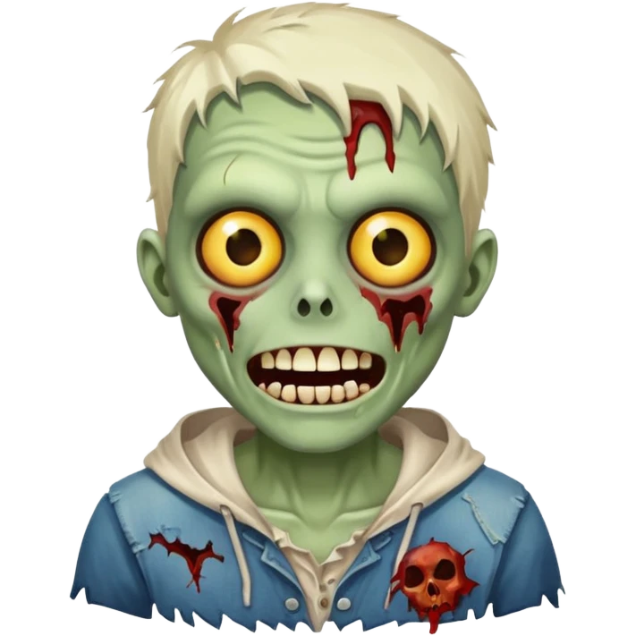 Happy zombie emoji