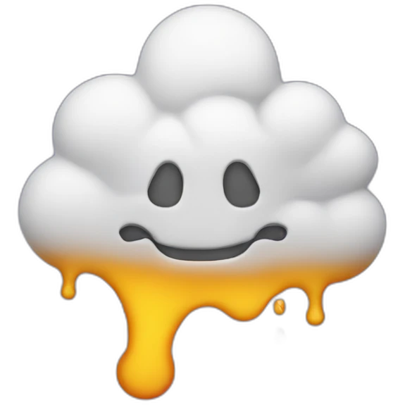 Emoji melting vaporized emoji