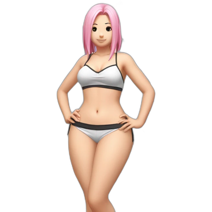 sakura haruno full body pawg micro bikini back focus emoji