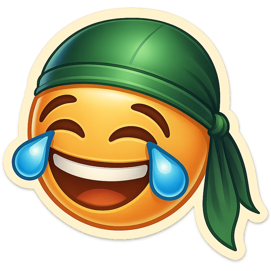 lol face laughing crying
Change His durag To Green emoji
