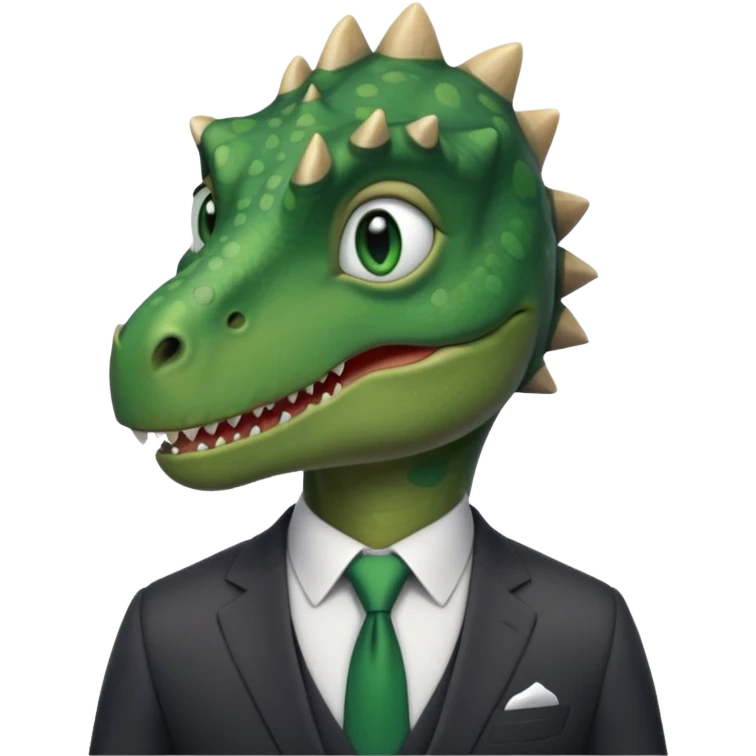 dinosaur in business suit emoji