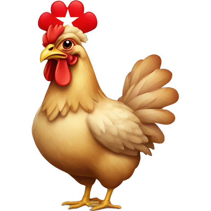 chicken with the color of flag turkey emoji