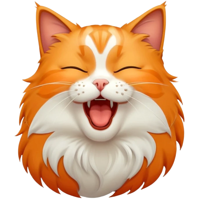 sleepy cat yawning emoji