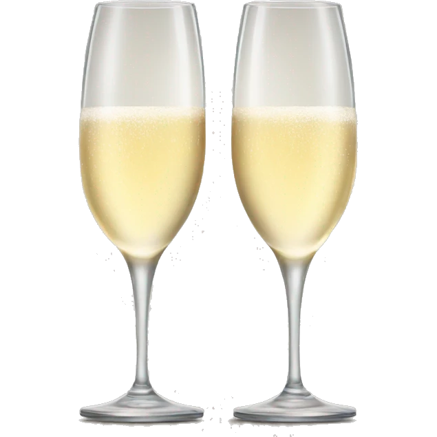 Two glasses champagne  emoji