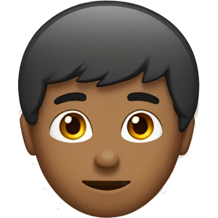 Con flequillo y pelo marrón por los hombros  emoji