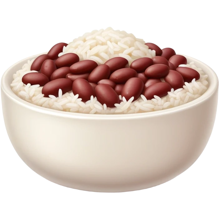 Red beans & rice in a bowl emoji