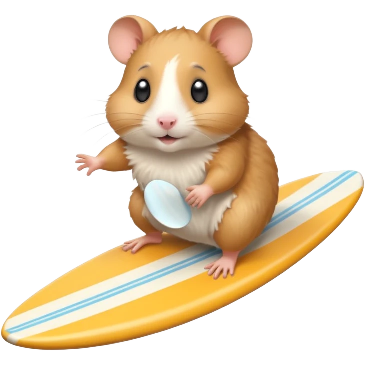 Hamster surfing emoji
