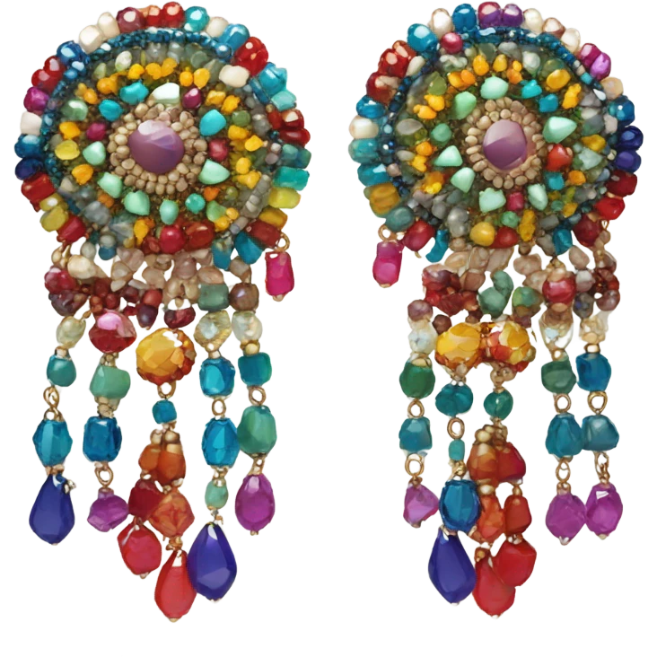 colorful earrings emoji