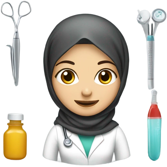Female hijab dentist  emoji