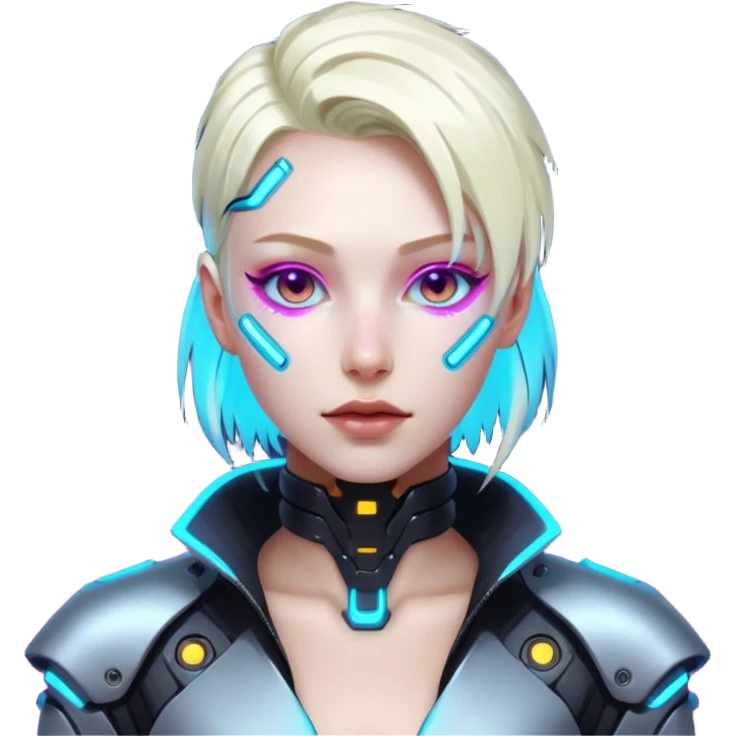 Cyber punk face emoji