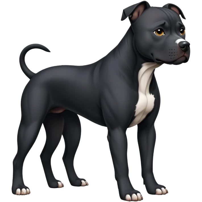 black pitbull dog emoji