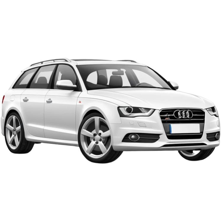 Audi white car wagon emoji