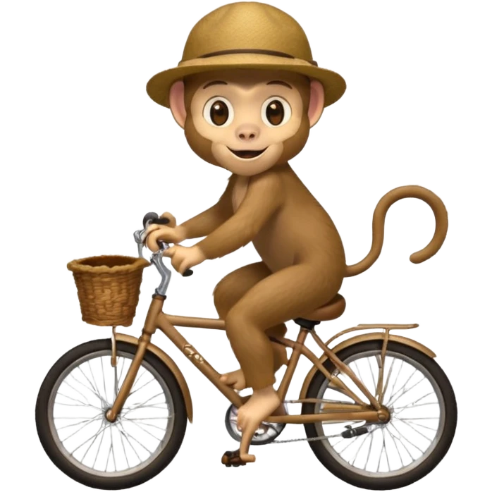 monkey riding a bicycle emoji