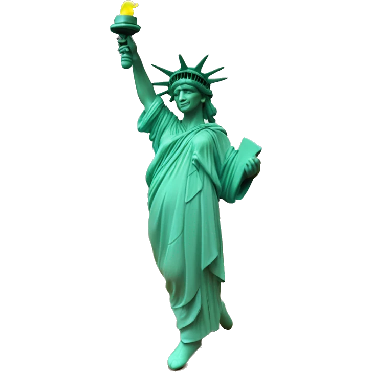 The Statue of Liberty is dancing in the dance studio emoji