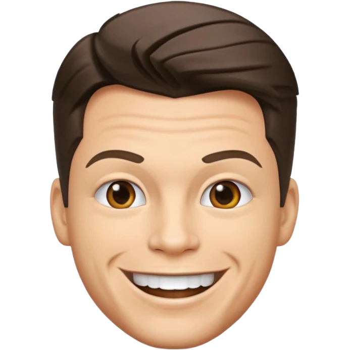 photo realistic Theo von smiling very wide emoji