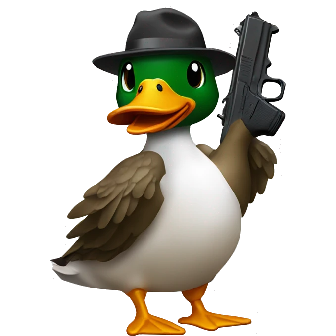 Duck with glock 19 emoji