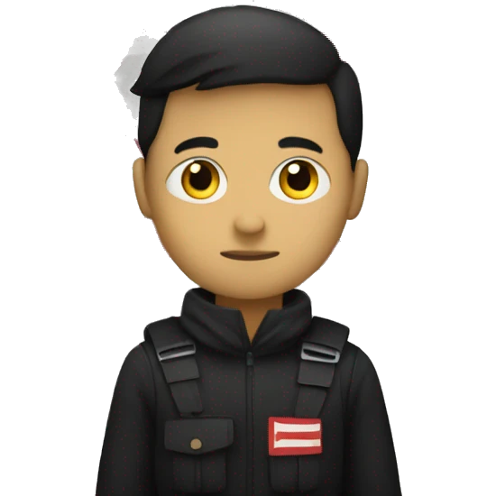 person holding antifascist flag emoji