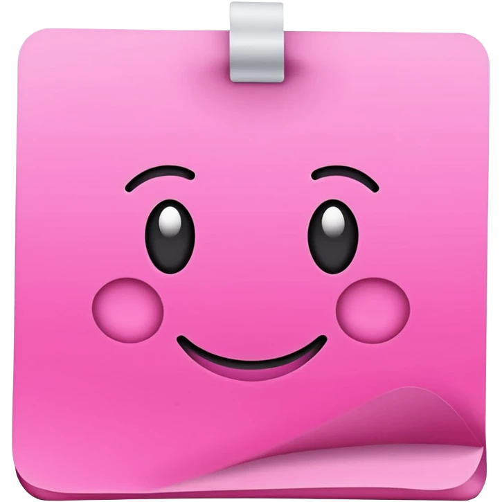 pink post-it note emoji