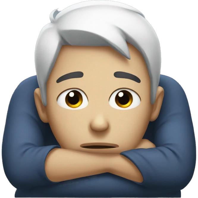 sad tired emoji