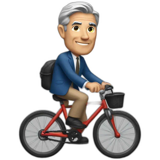 Jerome Powell riding bicycle emoji