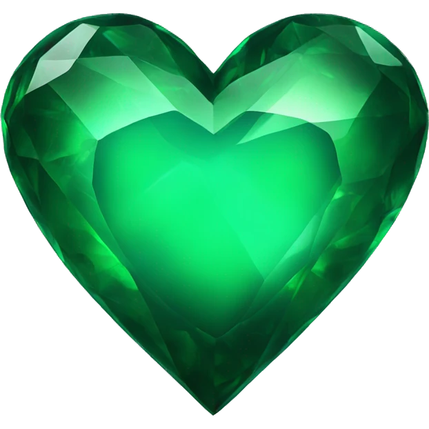 emerald glass heart emoji