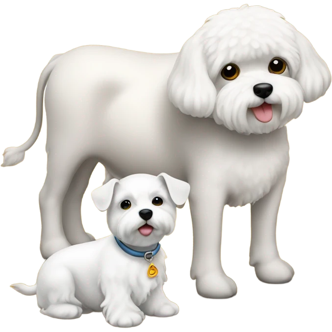 Bichon maltese with cow  emoji