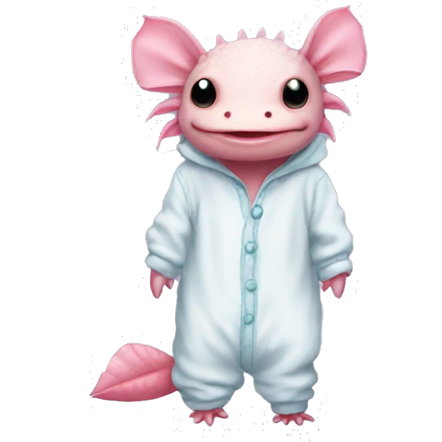 Axolotl in pajamas emoji